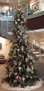 Pink Green Champagne 12 ft unlit Tree