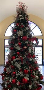 Green Thumb Interior Orlando 12 ft Red & Silver Christmas Tree