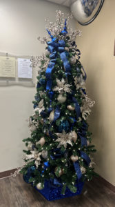 Green Thumb Interior blue and platinum christmas tree