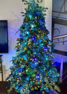 Green Thumb Interior Peacock Christmas tree